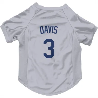 Gray Los Angeles Dodgers Willie Davis   Dog & Cat Pet Jersey