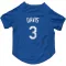 Royal Los Angeles Dodgers Willie Davis   Dog & Cat Pet Jersey