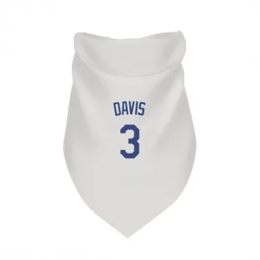 White Los Angeles Dodgers Willie Davis   Dog & Cat Pet Bandana