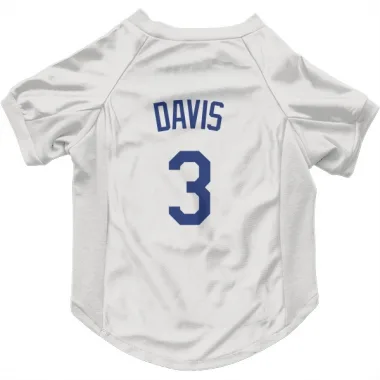 White Los Angeles Dodgers Willie Davis   Dog & Cat Pet Jersey